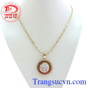 Bộ mặt dây vàng nữ thời trang , bộ dây chuyền đẹp, 10k.