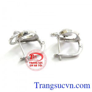 Hoa Tai Vàng Trắng Korea 10k 