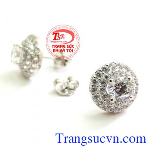 Đôi Bông Tai Kết Đá Đẹp Hoa tai vàng chất lượng đảm bảo và uy tín
