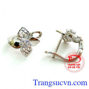 Bán Bông Tai Vàng Trắng chất lượng vàng đảm bảo.