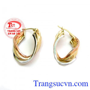 Sản phẩm là món quà ý nghĩa dành tặng phái đẹp. Bông Tai Vàng Ý Đẹp