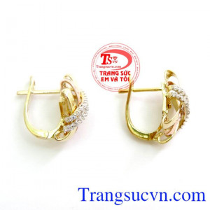 đeo hoa tai vàng tây, hoa tai đá quý, hoa tai hộ mệnh đeo hợp thời trang giao hoa tai toàn quốc. Khuyên Tai Nữ Vàng Kiểu Đẹp
