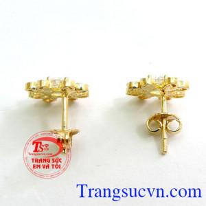hoa tai vàng 10k bảo hành 6 tháng,giao hàng toàn quốc, hoa tai vàng thiết kế theo yêu cầu.
