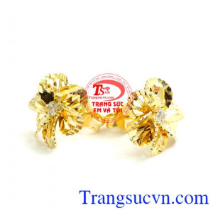 Đôi Bông Tai Hình Hoa Đào