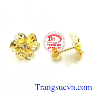 Đôi Bông Tai Hình Hoa Đào