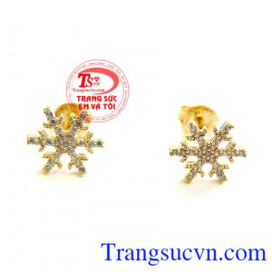 Bán Đôi Hoa Tai Bông Hoa Tuyết chất lượng cao mẫu mã đẹp.