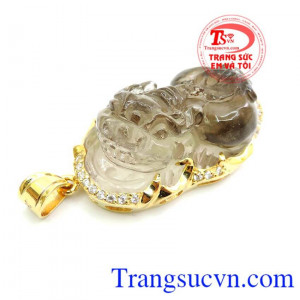 Tỳ Hưu Vàng thạch anh khói thiên nhiên