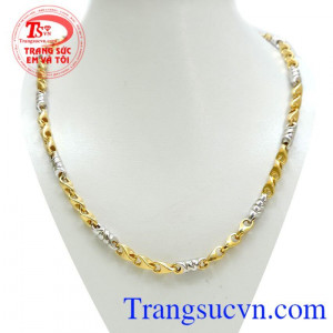 Dây nam 10k mảnh thời trang, dây chuyền nam vàng 10k sản xuất, xen kẽ 3 đốt vàng 1 đốt trắng đẹp. Dây chuyền vàng nam nhiều kiểu dáng, mẫu mã với đủ các mức giá khác nhau để phù hợp cho nhu cầu của bạn