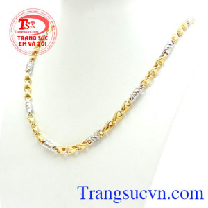 Dây nam 10k mảnh thời trang, dây chuyền nam vàng 10k sản xuất, xen kẽ 3 đốt vàng 1 đốt trắng đẹp. Dây chuyền vàng nam nhiều kiểu dáng, mẫu mã với đủ các mức giá khác nhau để phù hợp cho nhu cầu của bạn