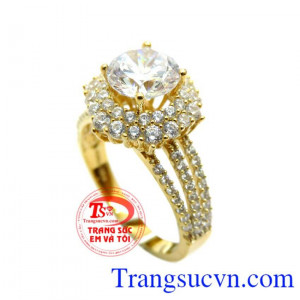 Nhẫn Korea Nữ Vàng Sang Trọng chất lượng vàng đảm bảo. Nhẫn vàng tây nữ là sản phẩm được nhiều phái nam lựa chọn để tặng cho người mình yêu thương