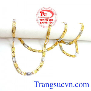 ây Chuyền Nam Thời Trang Kiểu Dẹt dây chuyền vàng 10k đẹp, dây chuyền nam vàng 10k sản xuất. Bảo hành 6 tháng giao hàng toàn quốc