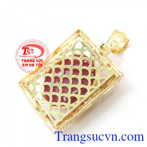 Mặt dây chuyền nam chạm khắc vàng 14k sáng bóng đảm bảo chất lượng hợp thời trang, sang trọng và phong thủy