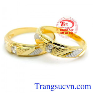 Cặp nhẫn cưới vàng giá rẻ
