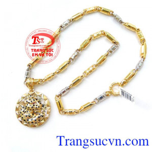 Bộ Mặt Dây Chuyền Báo Nam Tính