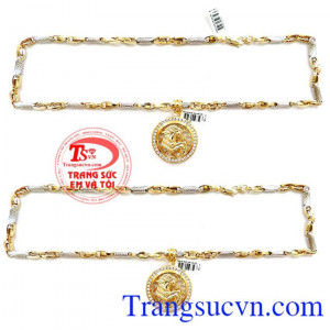 Mặt dây chuyền nam chạm khắc vàng 10k sáng bóng đảm bảo chất lượng hợp thời trang, sang trọng và phong thủy