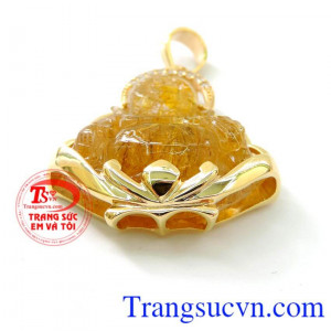 Mặt dây chuyền nam chạm khắc bọc vàng 14k sáng bóng đảm bảo chất lượng hợp thời trang, sang trọng và phong thủy