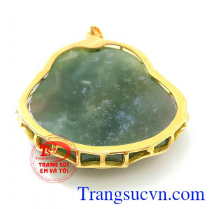 Mặt di lặc canxedon 14k 