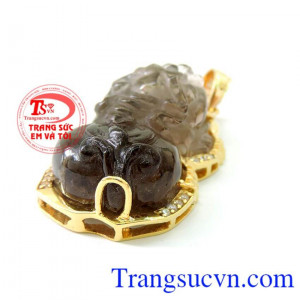 Mặt dây chuyền nam chạm khắc bọc vàng 14k sáng bóng đảm bảo chất lượng hợp thời trang, sang trọng và phong thủy