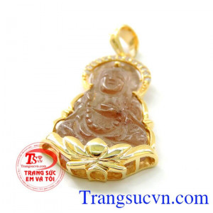 Mặt dây chuyền chạm khắc bọc vàng 14k sáng bóng đảm bảo chất lượng hợp thời trang, sang trọng và phong thủy