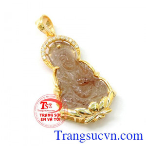 Mặt phật bà bọc 14k tóc đỏ