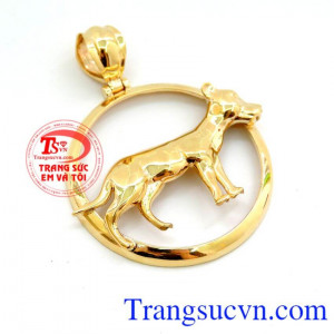 Mặt dây chuyền nam chạm khắc vàng 10k