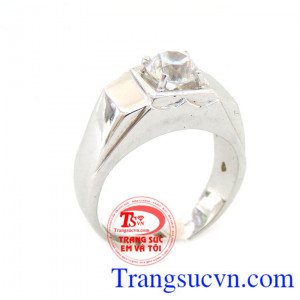 Nhẫn 6ly nam 18k vàng trắng, nhẫn nam vàng trắng 18k đẹp, sáng, bền màu. Bảo hành 1 năm. Sản phẩm nhẫn nam vàng trắng phong cách cho nam giới, nhận thiết kế theo yêu cầu. Nhẫn nam đá kim cương nhân tạo 6 ly thời trang, đơn giản mà tinh tế