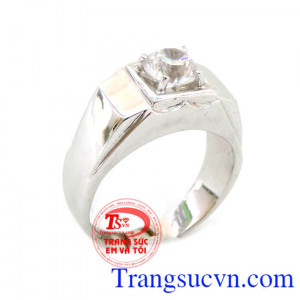 Nhẫn 6ly nam 18k vàng trắng, nhẫn nam vàng trắng 18k đẹp, sáng, bền màu. Bảo hành 1 năm. Sản phẩm nhẫn nam vàng trắng phong cách cho nam giới, nhận thiết kế theo yêu cầu. Nhẫn nam đá kim cương nhân tạo 6 ly thời trang, đơn giản mà tinh tế