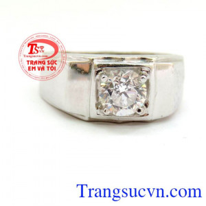 Nhẫn 6ly nam 18k vàng trắng, nhẫn nam vàng trắng 18k đẹp, sáng, bền màu. Bảo hành 1 năm. Sản phẩm nhẫn nam vàng trắng phong cách cho nam giới, nhận thiết kế theo yêu cầu. Nhẫn nam đá kim cương nhân tạo 6 ly thời trang, đơn giản mà tinh tế