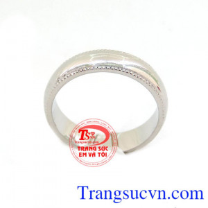 Nhẫn nam vàng trắng 14k đẹp, nhẫn nam, nữ vàng trắng thời trang, nhẫn nam đẹp, 14k sáng, bền màu, bảo hành 12 tháng. Nhẫn vàng trắng trơn, đơn giản mà sang trọng cho nam, nữ tùy size