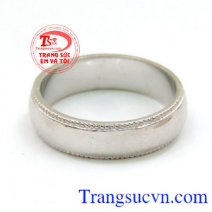 Nhẫn nam vàng trắng 14k đẹp, nhẫn nam, nữ vàng trắng thời trang, nhẫn nam đẹp, 14k sáng, bền màu, bảo hành 12 tháng. Nhẫn vàng trắng trơn, đơn giản mà sang trọng cho nam, nữ tùy size