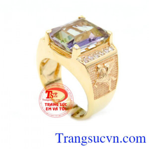 Nhẫn nam thạch anh tím thủy chung, St. Valentine là vị thánh của tình yêu đôi lứa, ông đã đeo một chiếc nhẫn làm bằng đá thạch anh tím khắc họa vị thần tình yêu Cupid