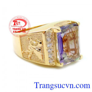 Nhẫn nam thạch anh tím thủy chung, St. Valentine là vị thánh của tình yêu đôi lứa, ông đã đeo một chiếc nhẫn làm bằng đá thạch anh tím khắc họa vị thần tình yêu Cupid