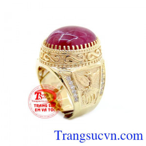 Nhẫn nam ruby là xu hướng trang sức hàng đầu, ruby hợp với tất cả các mệnh, đeo mang lại may mắn trong công việc và thu hút tài lộc