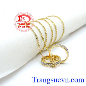 Dây nữ Ý nhẫn lồng tình yêu