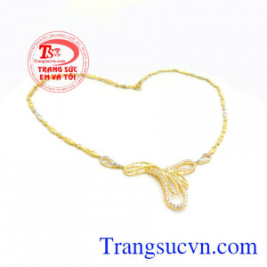 Kiềng vàng nữ thiết kế theo yêu cầu, bảo hành 6 tháng. 