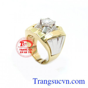 Nhẫn nam doanh nhân thành đạt, nhẫn nam công nghệ hiện đại, vàng tây 10k đẹp, chuẩn chất luwongj, chiếc nhẫn nam dày dặn, biểu tượng cho 1 doanh nhân thành đạt, nhẫn nam đính đá , nhẫn nam vàng tây đẹp 