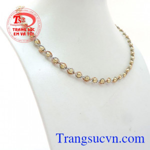 Kiềng vàng Ý bện 1 sợi