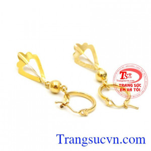 Bông tai cô nàng mặt tròn