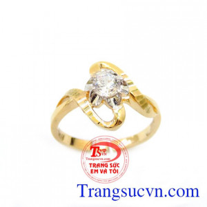 Nhẫn nữ vàng tây dành cho phái đẹp phù hợp làm quà tặng sinh nhật hoặc trong các dịp ý nghĩa