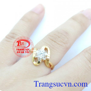 Nhẫn nữ vàng tây dành cho phái đẹp phù hợp làm quà tặng sinh nhật hoặc trong các dịp ý nghĩa