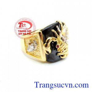 Nhẫn nam bọ cạp đá đen, nhẫn nam thời trang vàng tây 10k thiết kế chạm nổi bọ cạp trên nền đá đen, mang lại phong cách cá tính cho phái mạnh. Chiếc nhẫn nam bọ cạp đẹp, bảo hành 6 tháng