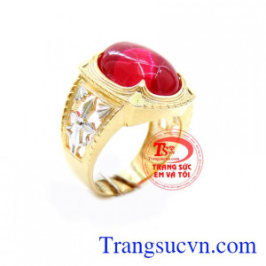 hẫn nam đá đỏ họa tiết sắc nét, nhẫn nam vàng tây giá rẻ, nhẫn nam 10k đá đỏ khắc họa tiết thánh giá cách điệu. Nhẫn nam kiểu dáng hiện đại , phong cách mới, nhẫn nam giao hàng toàn quốc
