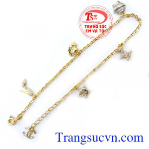 Lắc chân gia đình hạnh phúc bảo hành 6 tháng,giao lắc toàn quốc thanh toán toàn,Lắc chân phù hợp đeo chân nữ