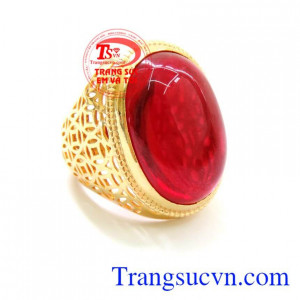Nhẫn nam kim tiền đá đỏ bản to, nhẫn nam vàng tây 10k thời trang, nhẫn nam khắc kim tiền sang trọng, bản to thể hiện sự quyền lực và địa vị. CHiếc nhẫn nam giá mềm , bảo hành 6 tháng, vàng chuẩn chất lượng