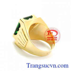 Nhẫn nam đá xanh thời trang, nhẫn nam vàng tây 10k đá xanh thiết kế đơn giản cho nam giới, chiếc nhẫn nam đẹp, chuẩn chất lượng, nhẫn nam vàng tây giá rẻ, bảo hành 6 tháng, vận chuyển toàn quốc