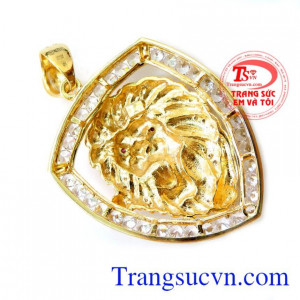 Mặt dây chuyền nam chạm khắc vàng 10k sáng bóng đảm bảo chất lượng hợp thời trang, sang trọng và phong thủy