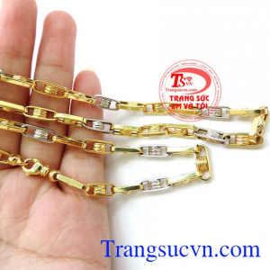 Dây chuyền nam vàng tây sang trọng