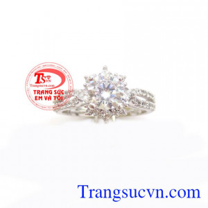 Chiếc nhẫn nữ vàng trắng đeo sang trọng cho nữ, là món trang sức không thể bỏ lỡ. Nhẫn nữ vàng trắng xinh, 10k chuẩn chất lượng