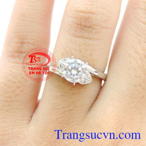 Nhẫn nữ trái tim nhỏ xinh, nhẫn nữ vàng trắng nhỏ khắc trái tim , chiếc nhẫn nữ vàng thiết kế nhẹ nhàng cho các bạn nữ, nhẫn vàng trắng đính hôn sang trọng, tặng cho người yêu nhân ngày lễ 