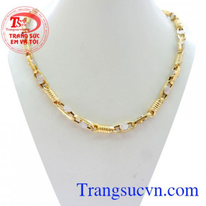 Vòng Cổ Nam Vàng Tây Mẫu Đẹp, dây chuyền nam vàng tây, dây chuyền vàng 10k đẹp
